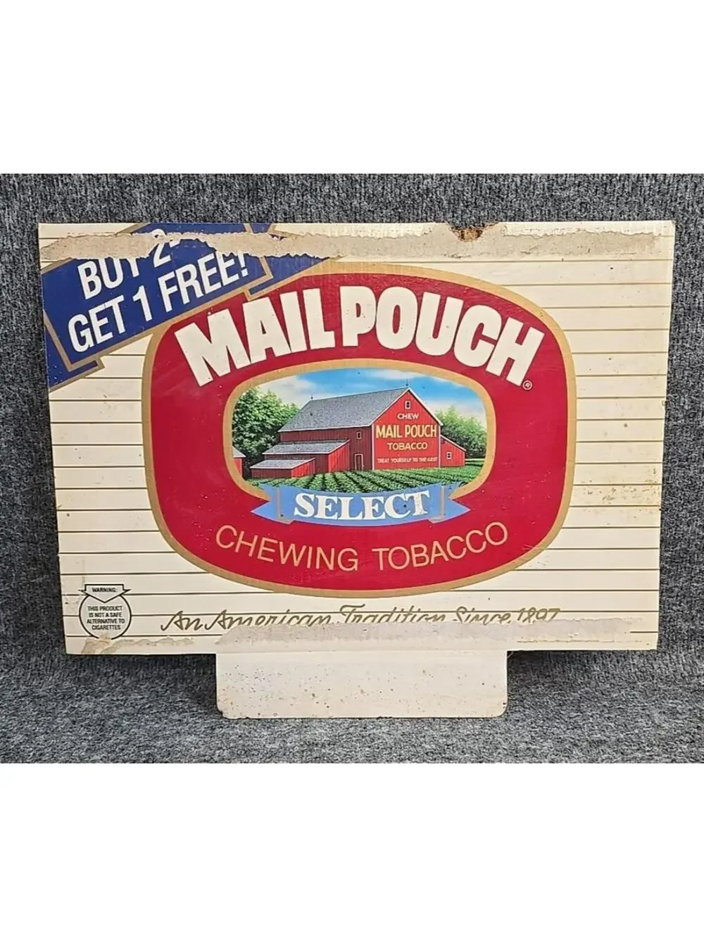 Vintage Mail Pouch Tobacco Advertising Cardboard Sign General Store BOGO Barn #3
